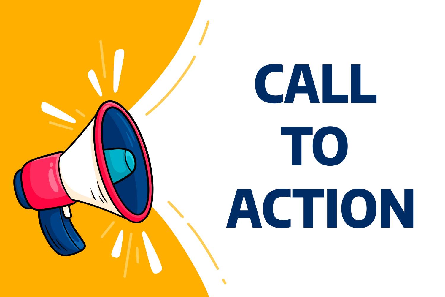 Megafone anunciando o tema do post: Call to Action
