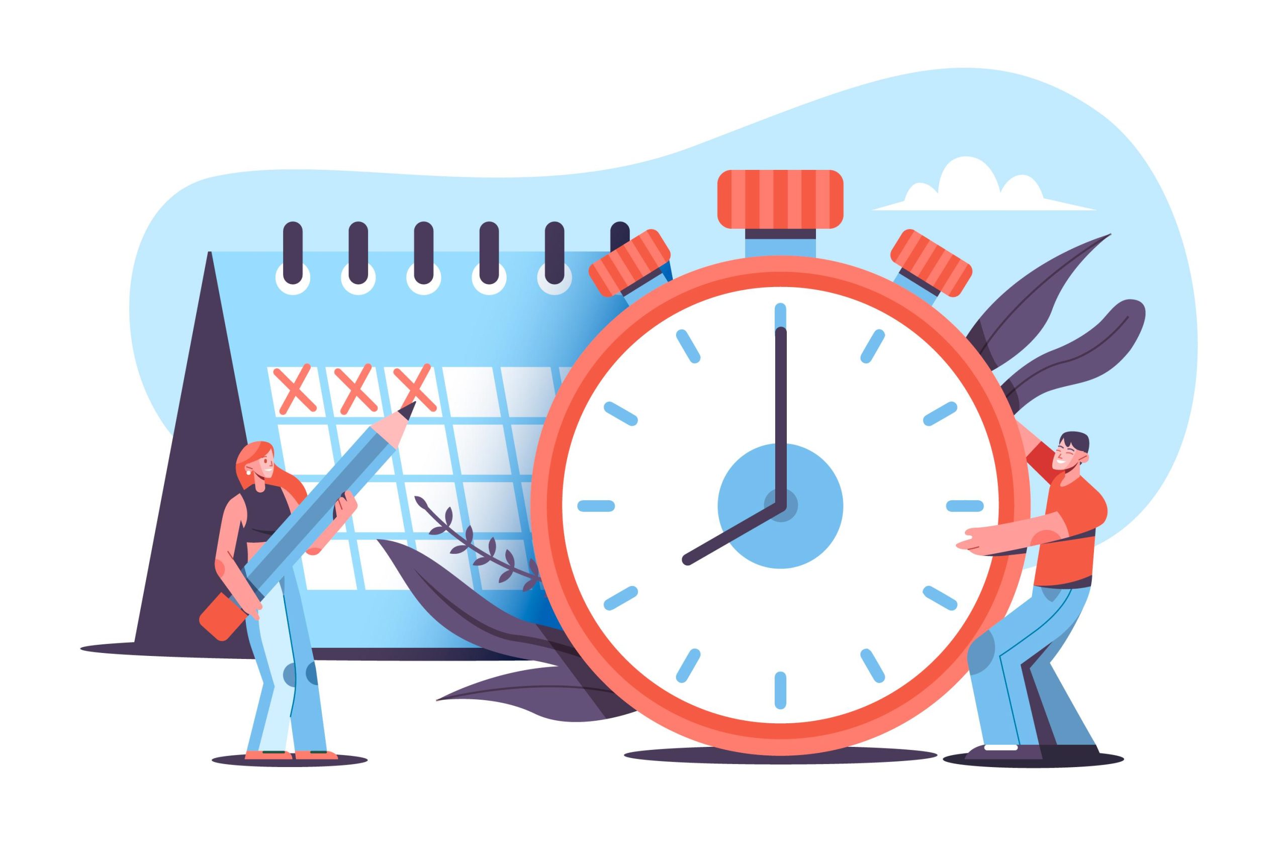 empresa trabalhando em conjunto com o timing