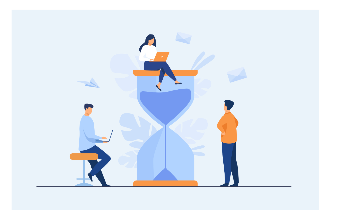 Pessoas com problemas na demora de entrega de mensagens para os clientes