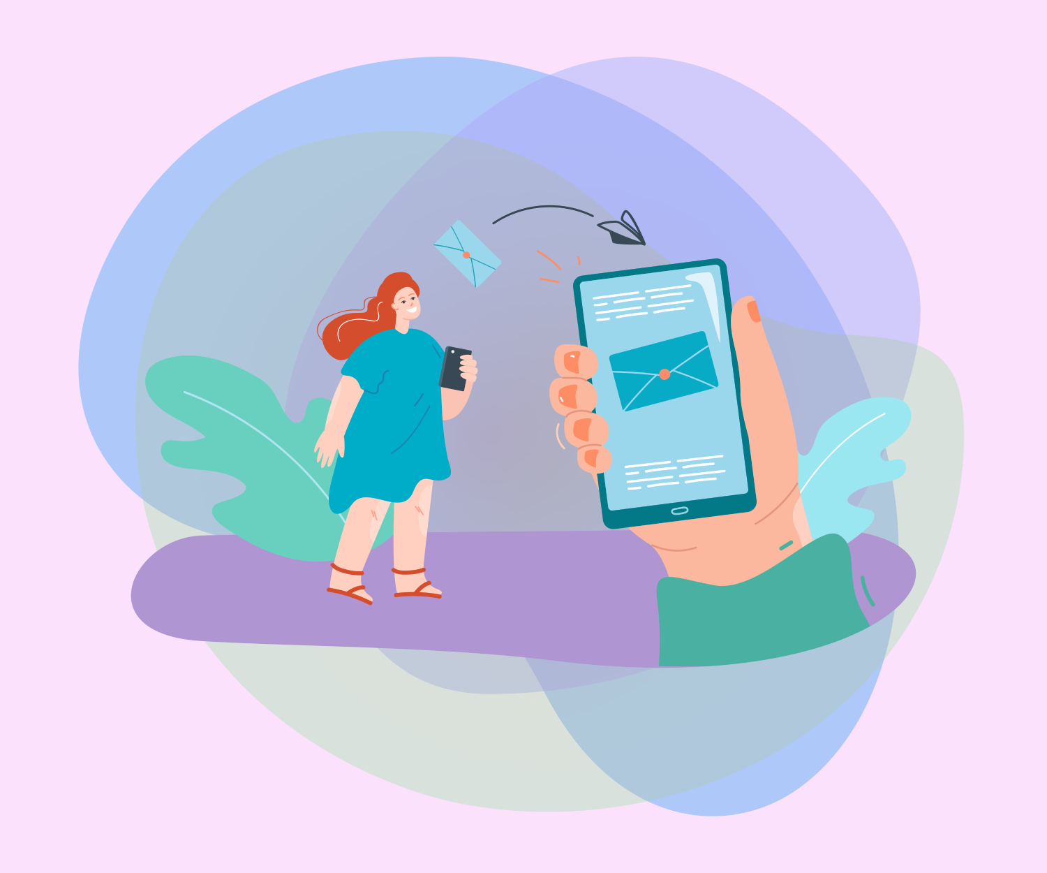 cliente recebe a mensagem visual